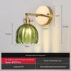 Nordic Amber Glass Wall Lamp - Green Retro Style for Restaurant, Coffee Shop, or Bedside