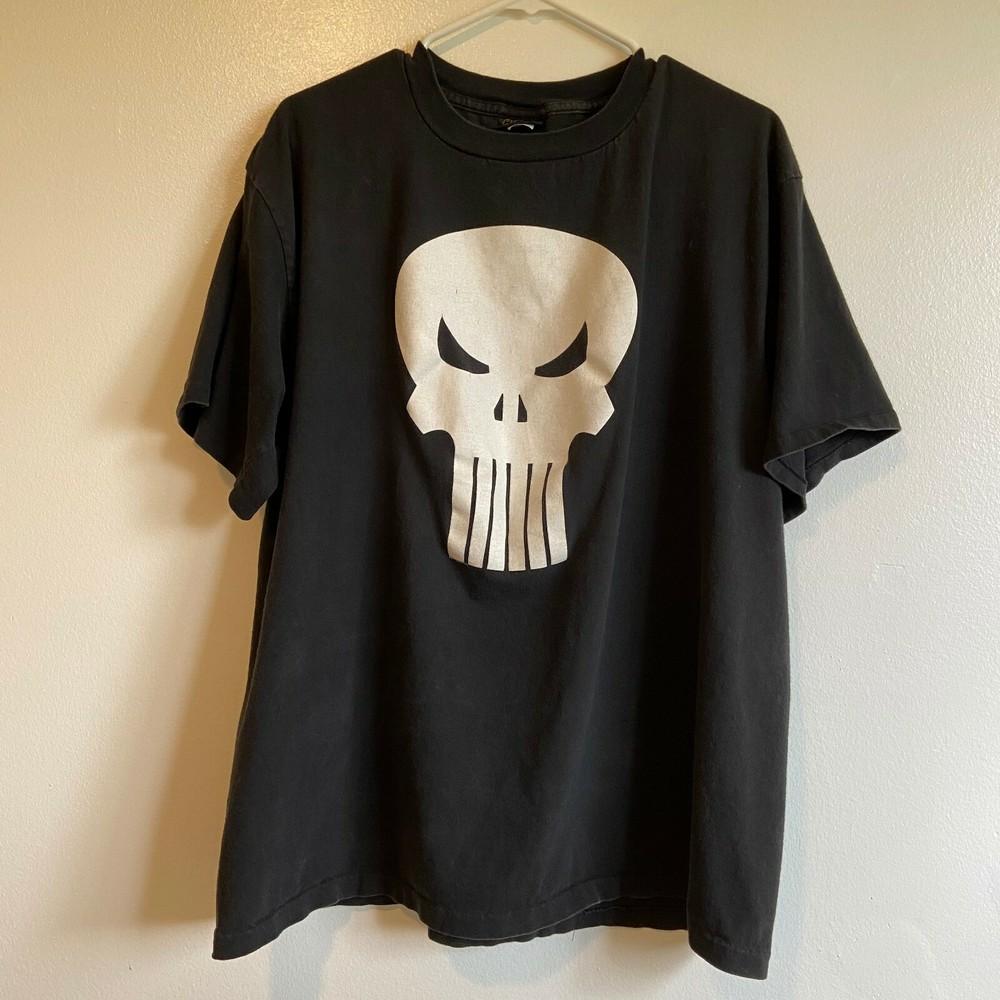 Vintage 1999 The Punisher TShirt Mens XL Black Marvel Comics Skull Changes 90s Unisex T-Shirt XXL