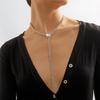 Accessories, Personalized Fashion Long Fringed Necklace Luxury, Versatile Rhinestone Neck Chain Women'S Jewelry