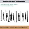 Square Hole Drill Bit, Steel Hardness Sharp Mortising Chisel Set 1/2-Inch, 1/4-Inch, 3/4inch, 3/8-Inch, 5/8-Inch, 5/16-Inch, 9/16-Inch Woodworking