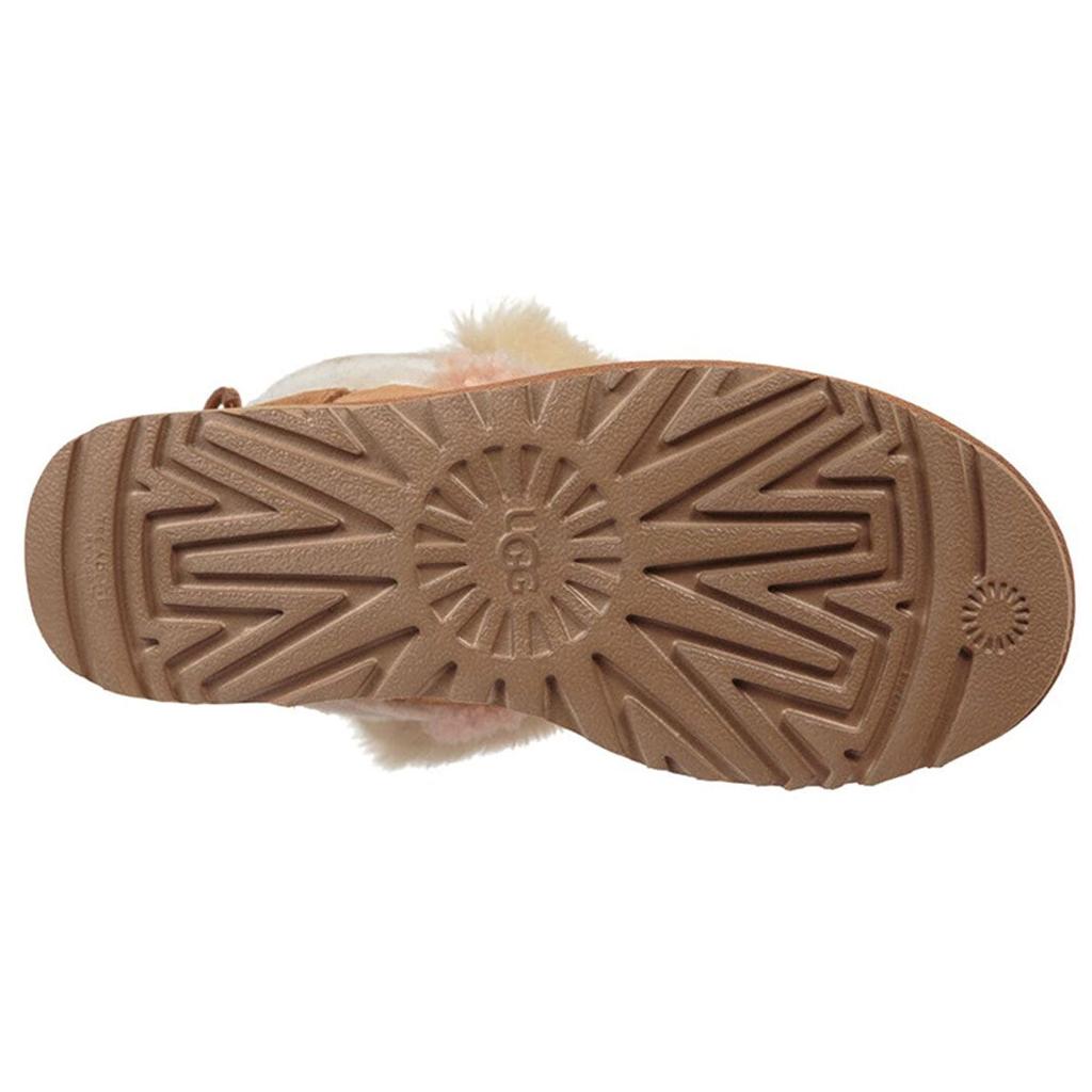 UGG Classic Short Patchwork Fluff Lined Snow Boots Women boots Chestnut-Brown 1098071-CHE