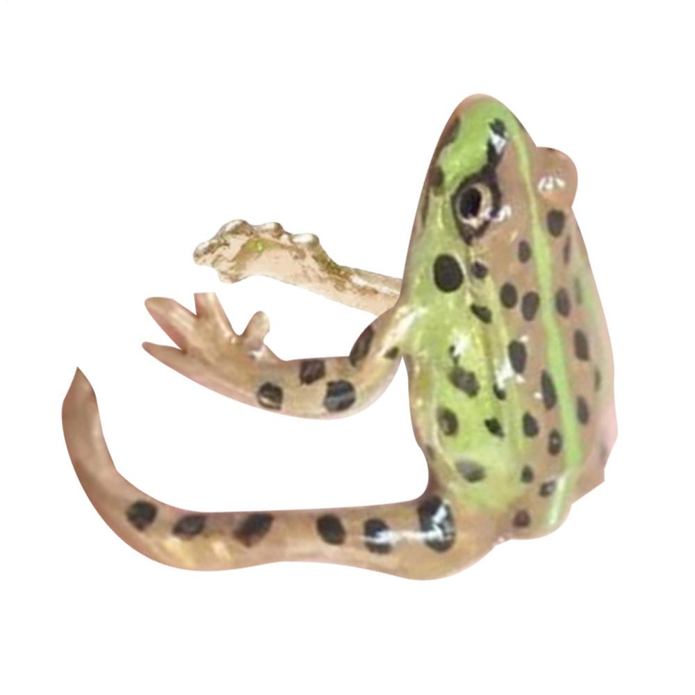 Pierścionek Żaba Drzewna, Zielony Oryginalny Pierścionek Żaba, Zwierzęcy Kształt w Niszowym Designie, Niebieski Pierścionek Żaba, Pierścionek z Regulowanym Otworem