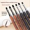 Sandalwood Nail Art Brush Gel Polish Set: Round & Flat Heads for Nail Artists