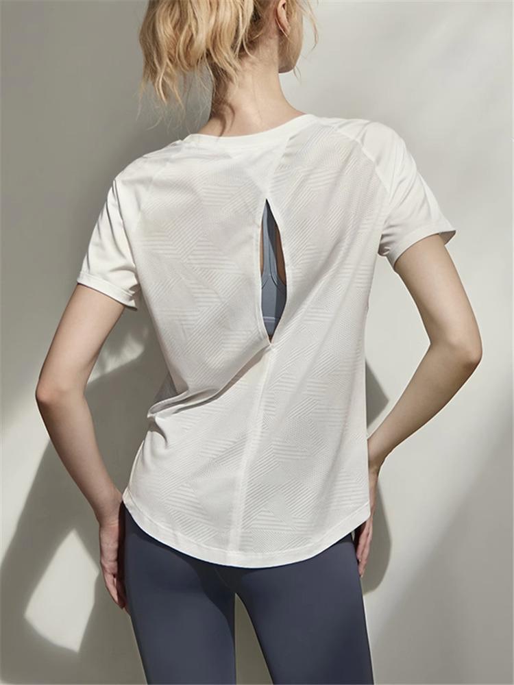 

Sense Yoga Women s Quick-Dry Summer Running T-Shirt - Loose Fit, Short Sleeve Sports Top for Fitness S (recommended 85-95 jin) білий