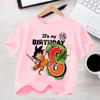 Boy Girl Clothes Anime Short Sleeve Kids White Loose Gift Dragon Ball Goku T-shirt Cotton for Children Birthday Figure Tee Top