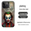 Clown Personality Electroplated Silver Case for Apple iPhone 11, 12, 13, 14, 15 Pro Max - Drop-Proof, European & American Style