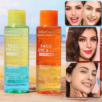 The Two-color Cleansing Oil Easily Removes Facial and Eye Makeup, Leaving The Skin Moisturized and Not Tight After Makeup Removal.
