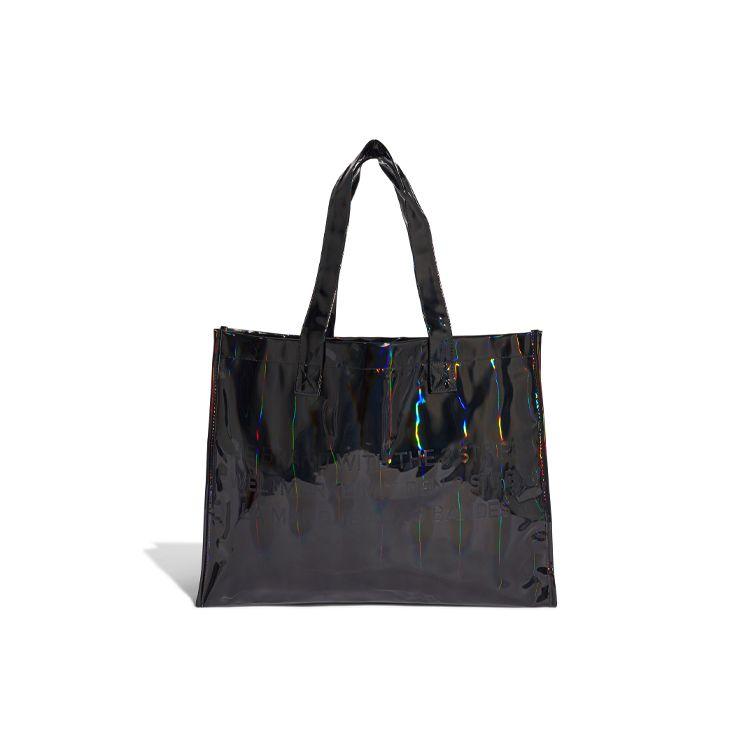 

Adidas Originals Shiny Polyurethane Shoulder Tote Bag Unisex Bags Black GD1662 Black