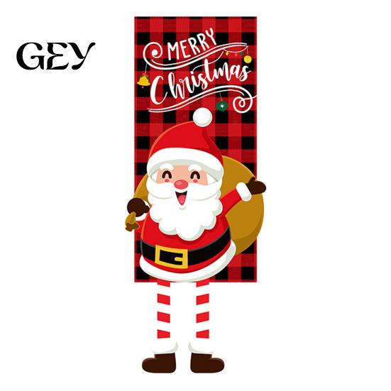 Foldable Holiday Door Sign Christmas Banner Decorations with Hanging Rope, Elf/Snowman/Gnome/Snowman Festive Flags for Doorway Banners Patio and Wall
