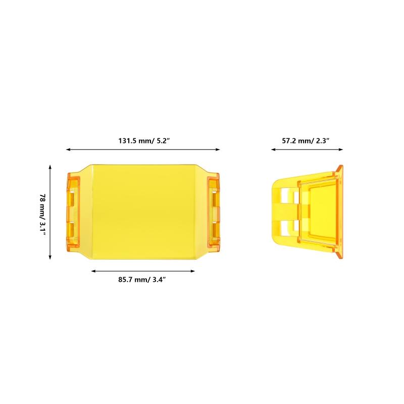 4/5 Inch Amber Side Illuminated LED Pods Covers Protective Shield Cover