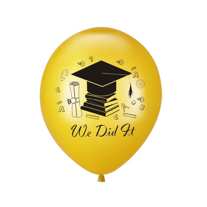Graduation Season Latex Balloons - 'We Did It' Congrats Party Decorations