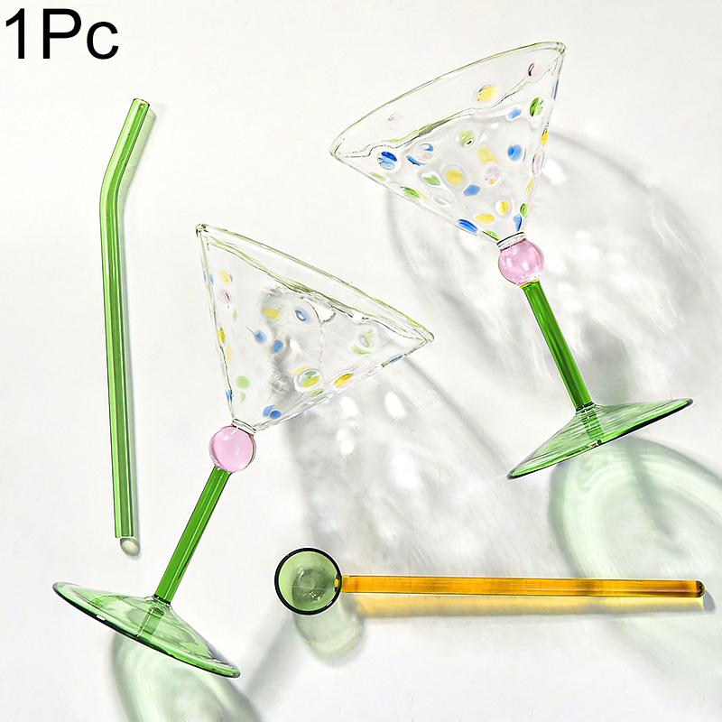 1 ks Barevný blokování Hravý Skleněný Pohár na Vysokém Podpatku Šálek na Kávu Stolní Nádobí Čajový Dýchánek Pohár Dárek Sklenice na Víno Elegantní 150ml