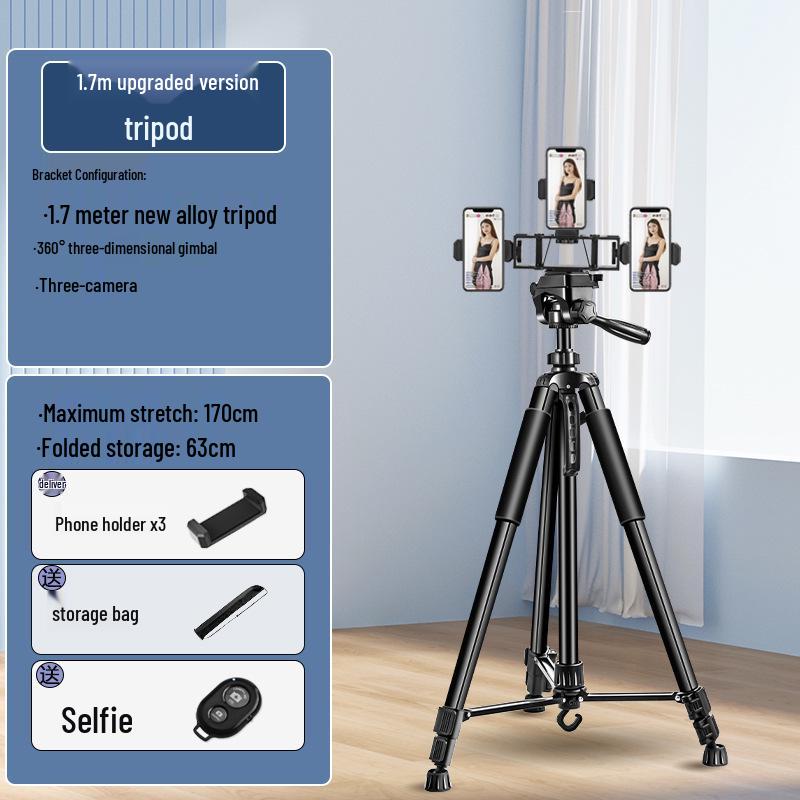 Universelles Stativ mit Fülllicht für Smartphones, Tablets, DSLRs und Fotografie