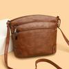 Customer Order Women's Bag 2025 New Retro Fashion Multi-layer Bucket Bag Soft Leather Lady Middle-aged Mother Lady Messenger Bag