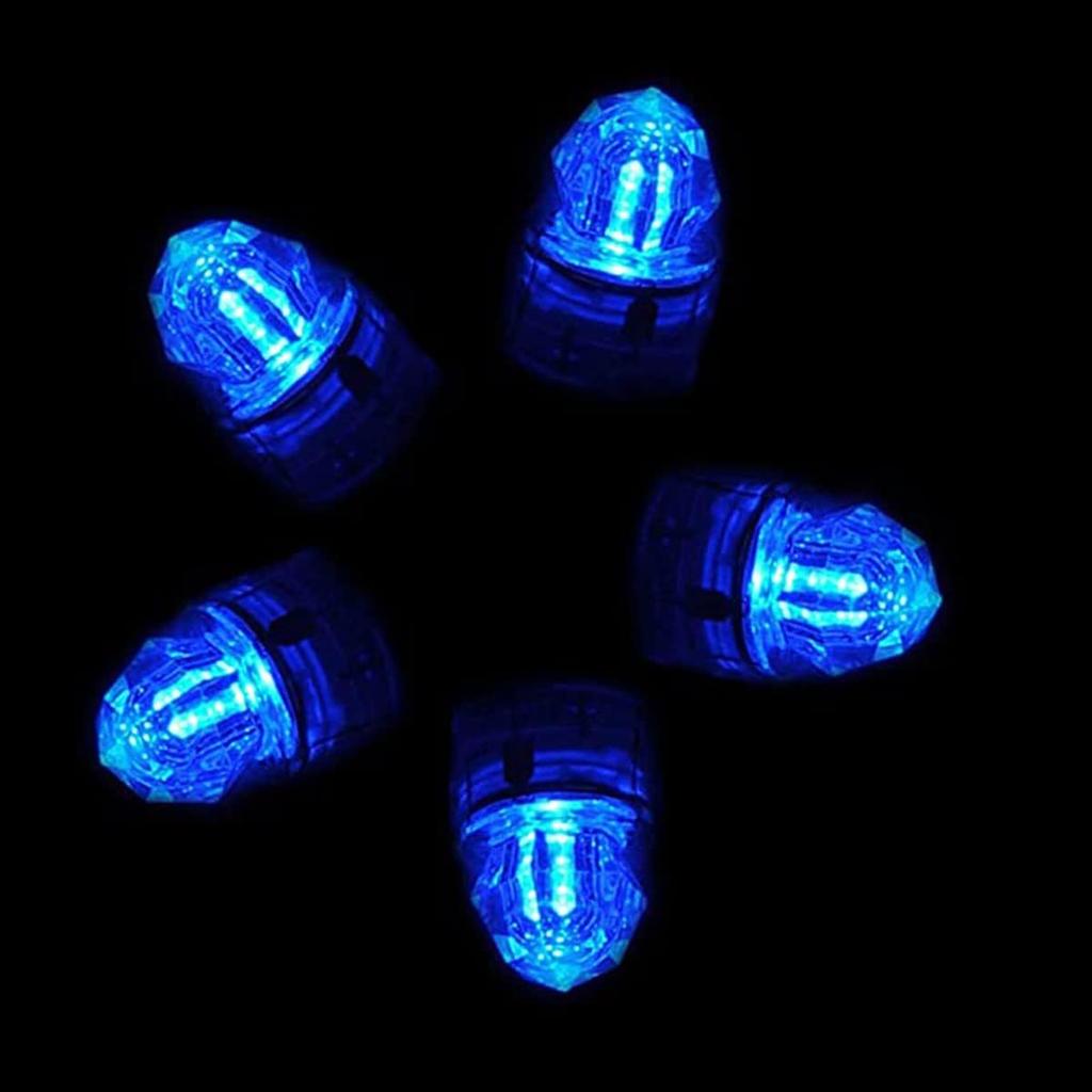 LED Fishing Light (10-Pack) Underwater Deep Drop Lights Waterproof Diamond Tubular Underwater Fishing Lure Blue Light Attractants for Tuna Swordfish