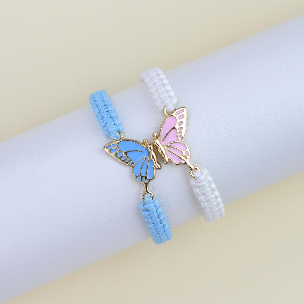 Fashion European American Style Butterfly Enamel Jewelry Four Piece Set For Women