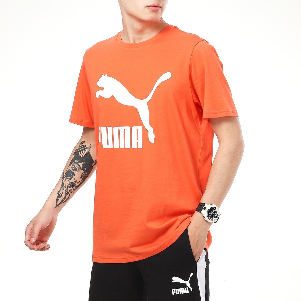 Puma Classics Logo T-Shirt 'Orange White' Men's 532280-79