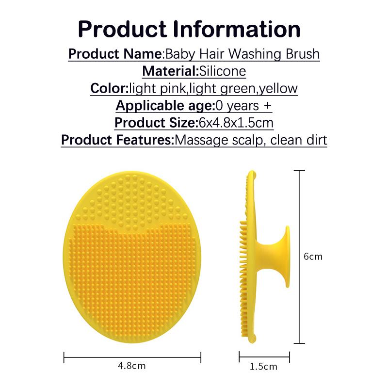 Silicone Shampoo Brush For Baby Infant Bathing Soft Silicone Kids Children Shower Brush Head Hair Washing Massage Bath Brushes