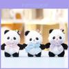 Borsa a tracolla in peluche Portachiavi Panda in peluche corto super morbido per bambini e collezionisti