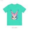 Easter Bunny T Shirt Colorful Rabbit Top Spring Bow Tie Animal Apparel Vintage Designer Clothes Soft Stylish