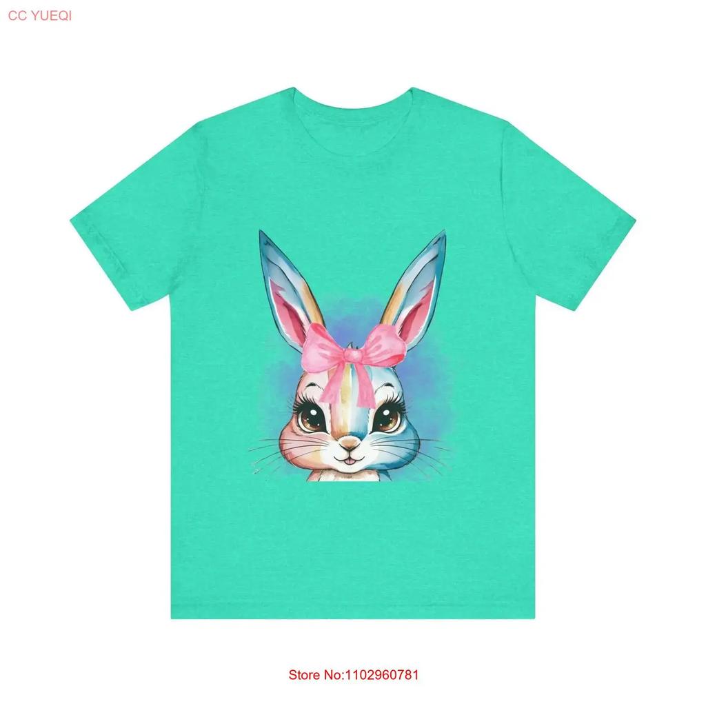 Easter Bunny T Shirt Colorful Rabbit Top Spring Bow Tie Animal Apparel Vintage Designer Clothes Soft Stylish