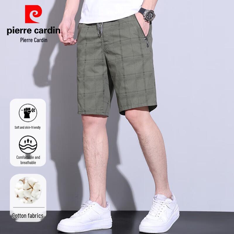 Pierre Cardin Men s 100% Cotton Elastic Waist Casual Shorts 3XL