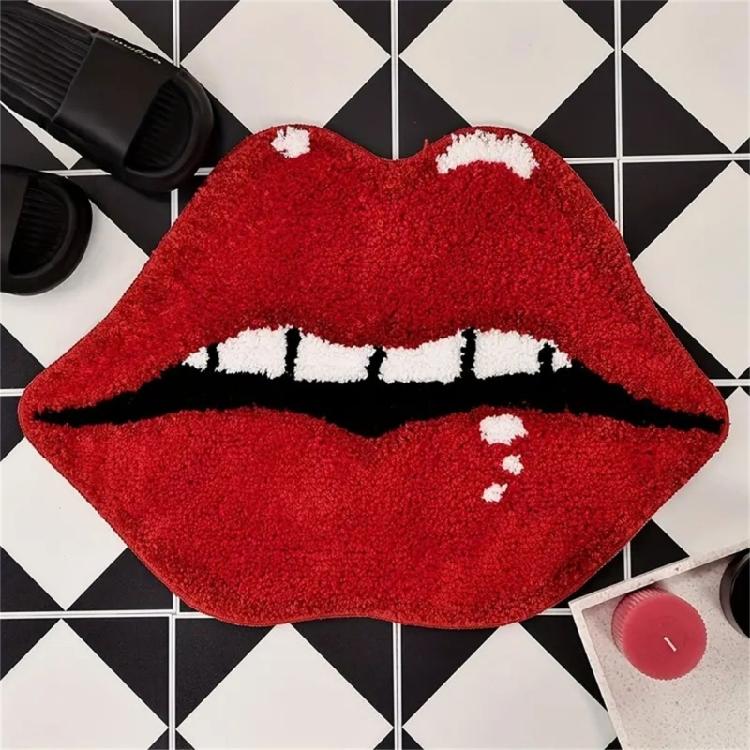 Heart Shaped Rug Floor Mat Entrance Carpet Valentines Day Doormat for Bedroom