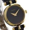 GUCCI Sherry Watches 2000L blackDial Plated Gold/leather Quartz Analog display Women Used