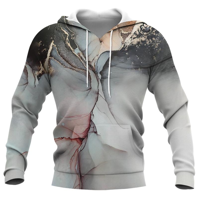 

Чоловіча толстовка з 3D-принтом мармуру, оверсайз джемпер, жіноча толстовка, світшот, мода Хараджуку, куртка з довгим рукавом, Y2k топ, одяг 6XL
