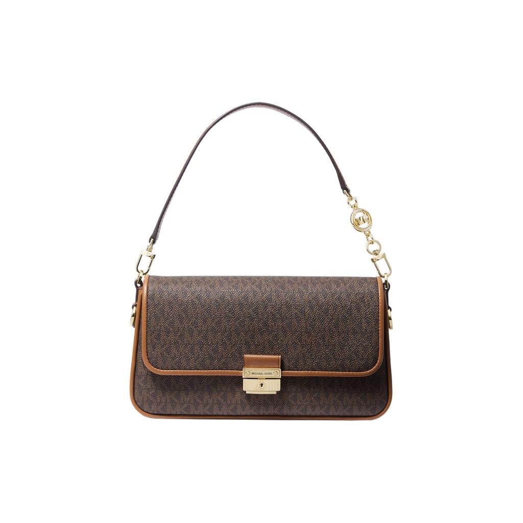 New MICHAEL KORS Bradshaw Cow Leather Baguette Bag, Shoulder Bag, Handbag Women's 30S1G2BL1B-252