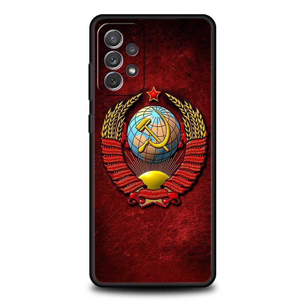CCCP Flag Phone Case For Samsung Galaxy A17 A07 A55 A35 A25 A15 A05s A33 5G A31 A23 A21s A13 A41 A73 A53 A51 A71 A03s S10 Cover