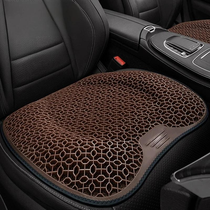 Car Seat Cushion Summer Lumbar Support Honeycomb Gel Ice Thread Seat Backrest Ventilation Breathable Car Cushion Accessories