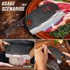 2pcs Stainless Steel Sharp Kitchen Boning Knife Forged Handmade Chef Meat Cleaver Butcher Fruit Vegetable Knives Set