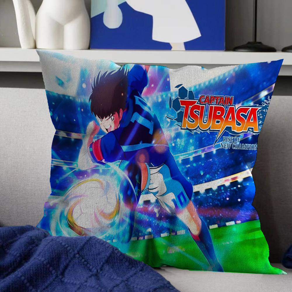 Anime Captain T-Tsubasa Soccer Pillow Gift Home Office Decoration Bedroom Sofa Car Cushion Cover Case 45x45