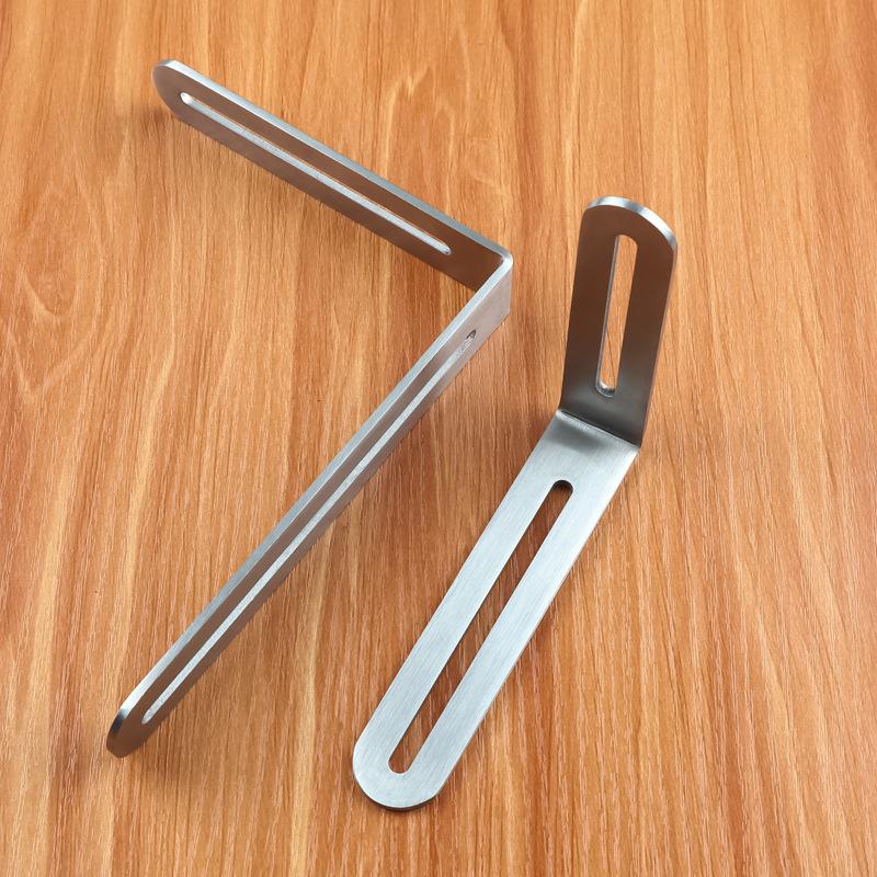 Edelstahl Verstellbarer Winkel Code Langloch Aktivität 90 ° Rechter Winkel Möbelbefestigung L-Förmiger Regalwinkel Verbinder