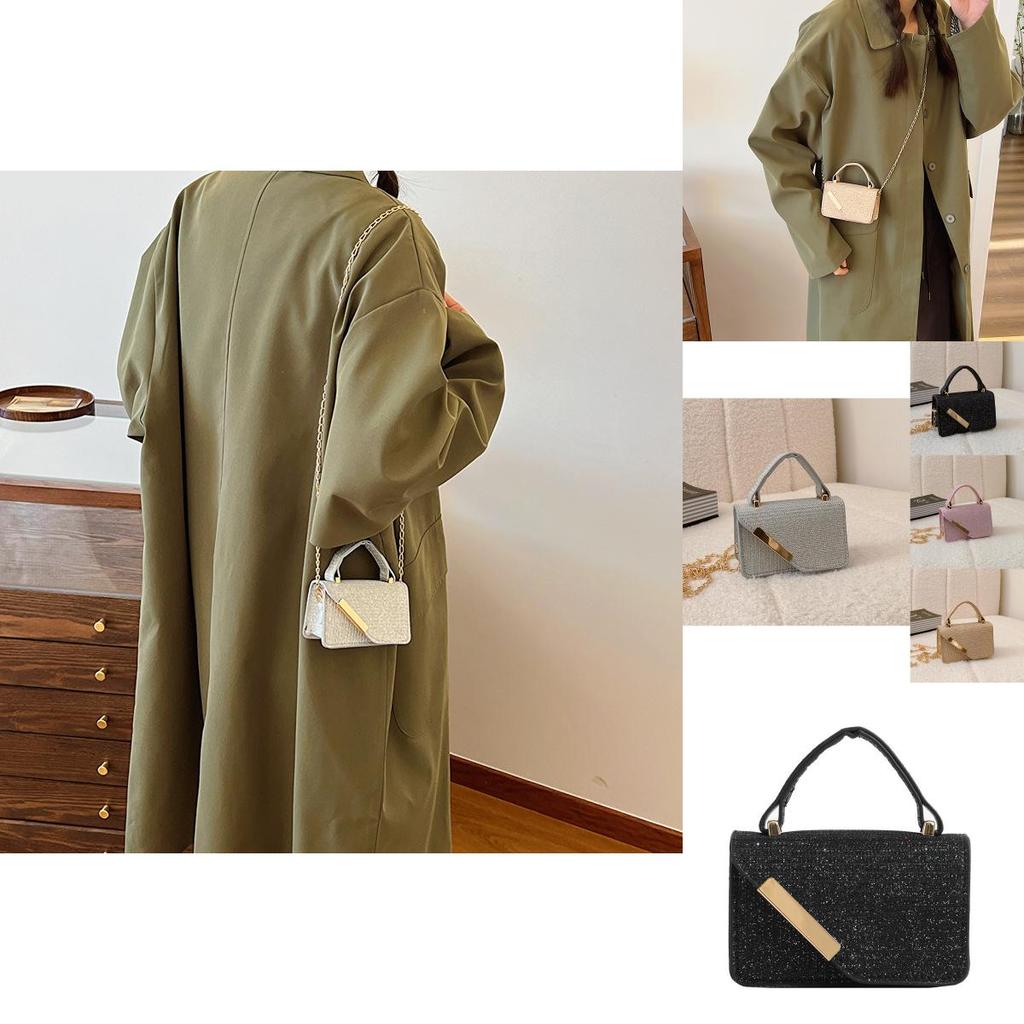 Trendy Mini Handbag For Women Stylish Casual Korean Fashion Pu Shoulder Bag In Gold Black Pink Silver