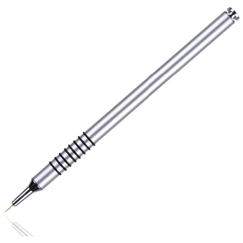 1 Stücke 7mm Nail art Pinsel Liner Stifte Legierung Griff UV Gel Malerei Liner Stift