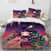 Demon Slayer Bedding Set Kamado Nezuko Duvet Cover Pillowcase King Queen Full Single Size Boys Teen Gift Anime Bed Linen