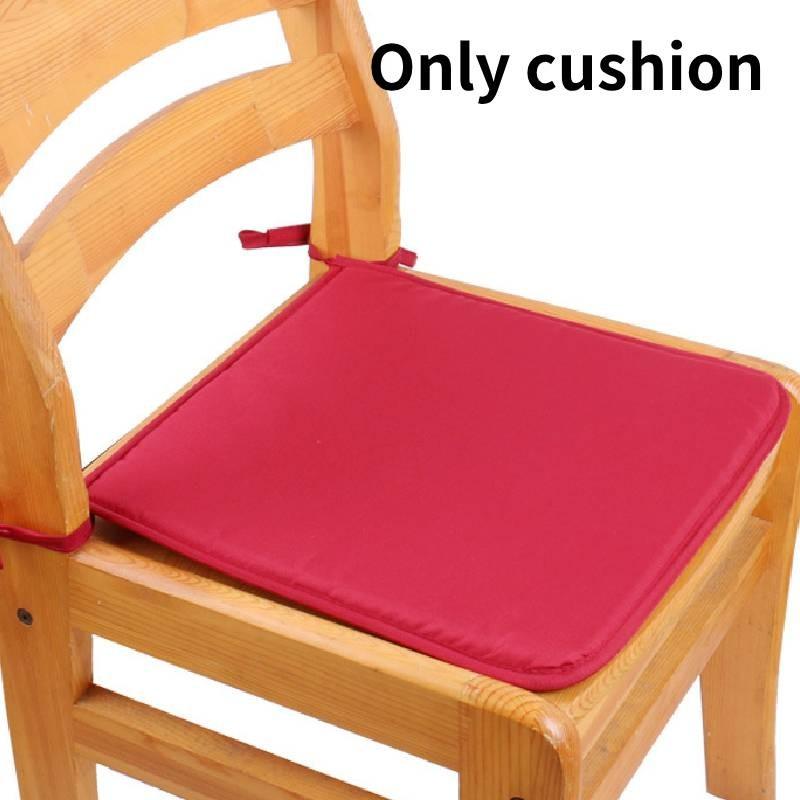 Stylish Foam Chair Cushion In Solid Color For Dining Room And Office Use Featuring Multiple Color Options Like Deep Red And Sky Blue