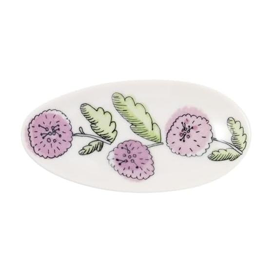 Flower Mini Dish and Spoon Rest, Purple, Ceramic, Porcelain, Dishwasher Safe, Microwave Safe
