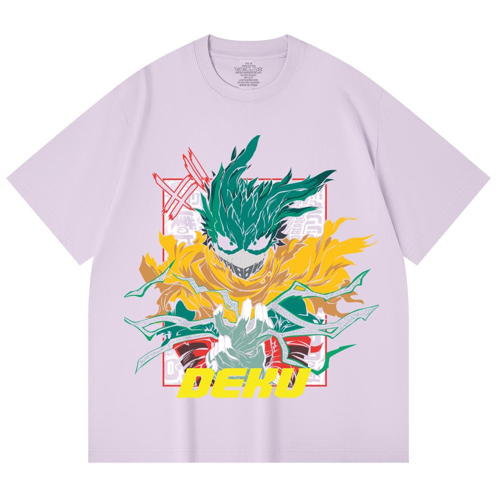 230 Gsm 100% Cotton My Hero Academia V23 Deku Print Unisex Heavy Cotton T Shirt