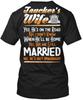 Truckers Wife Jauckers Yes Hes On The Road No I T-Shirt Made In USA S To 5XL