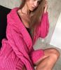 Sweater Women's Autumn and Winter Medium and Long Loose Twist Knitted Cardigan Female Cardigan