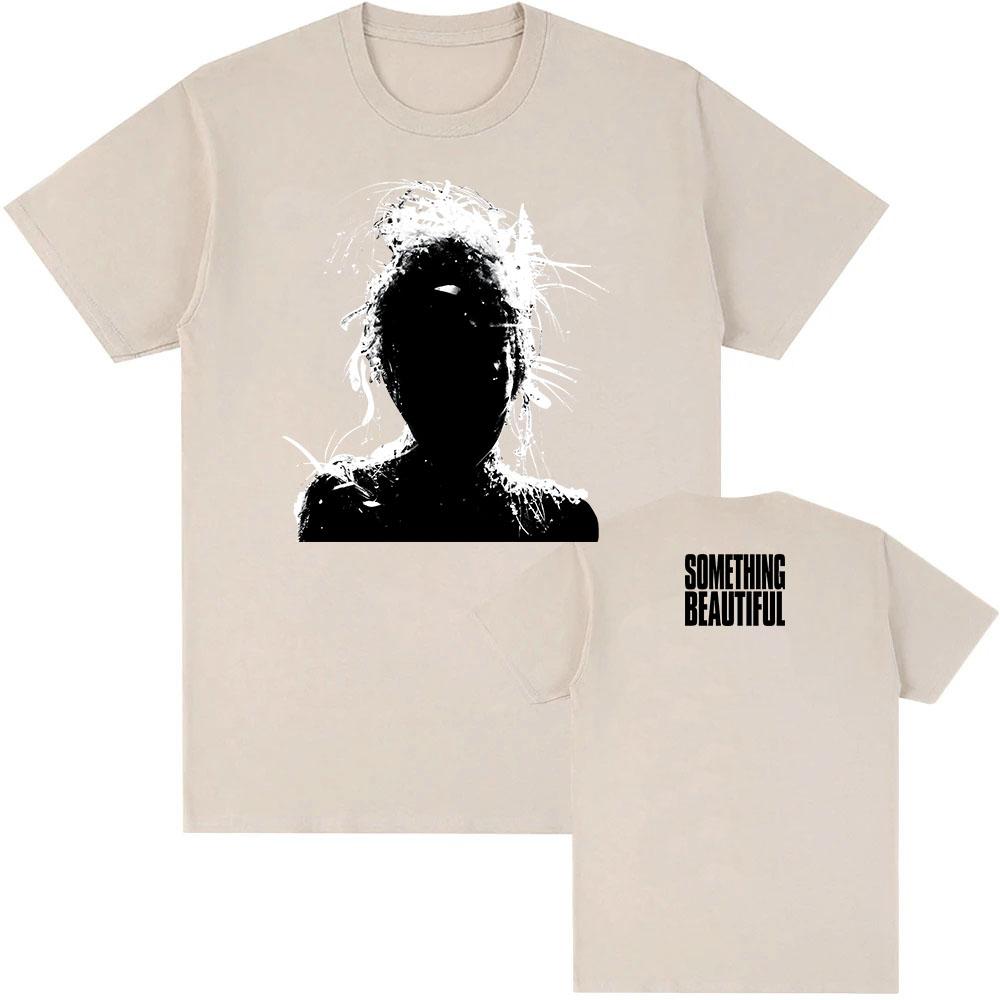 Miley Cyrus Something Beautiful Album T-shirt Cotton Summer Short Sleeve Tshirts for Men Unisex Streetwear Singer Graphic Tees