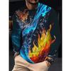 Men's 3D Printed Crew Neck Long Sleeve T-Shirt