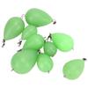 9pcs Luminous Fish Float PP Egg Shaped Throwing Aid Fish Float Casting Bait Fishing Accessories for Night Fishing