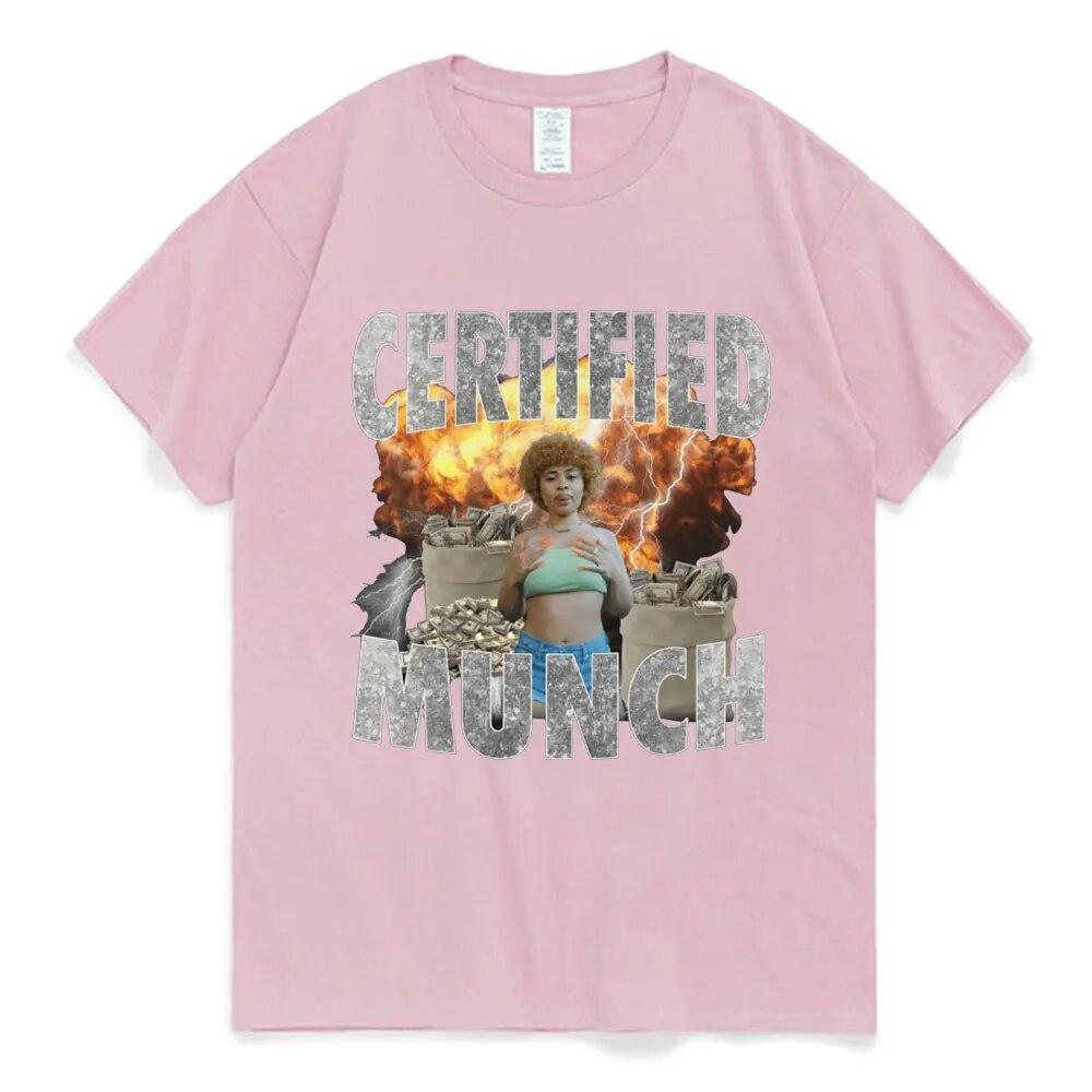 Ice Spice Certified Tričko Munch Funny Meme Tričko Hip Hop Retro Unisex Dámské Běžné Oversized Tričko s krátkým rukávem Streetwear