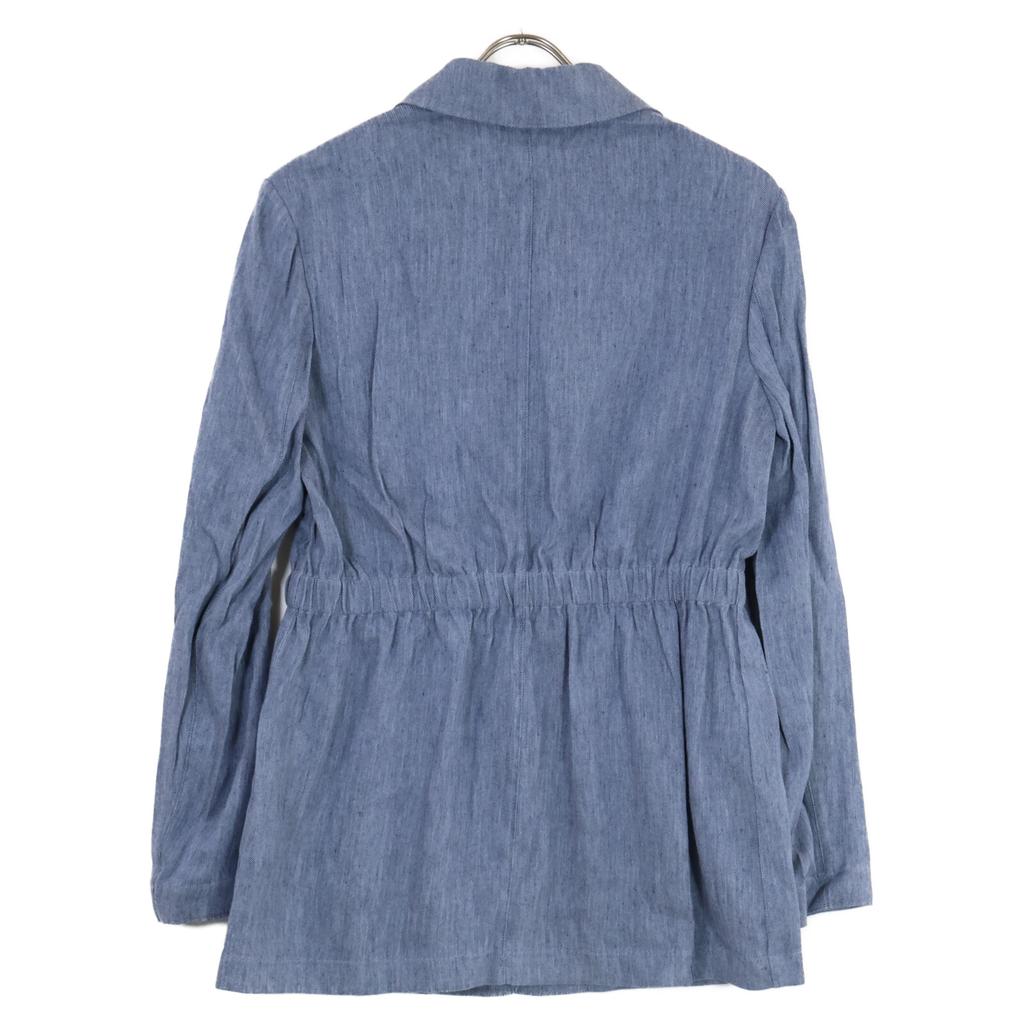 Theory 2025 Stainless Steel Denim Crunch Cinched Jacket 5104103 Jacket 2 blueUsed