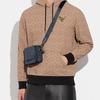 Coach Charter 19 Einfarbige Reißverschluss Leder Schulter Crossbody Tasche Kleine Damen Taschen Dunkelblau C2609-DDE