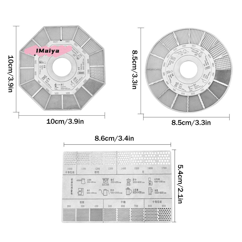 Coffee Powder Grinder Thickness Comparison Card Grinding Reference Scale Accurate Measurement Coffee Accessories